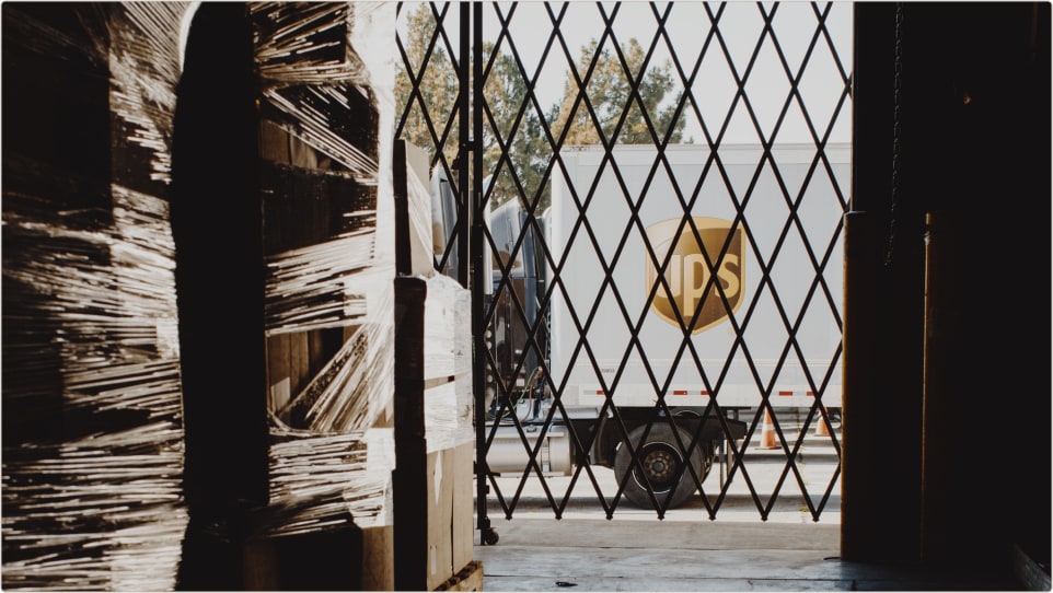 Boxes in warehouse